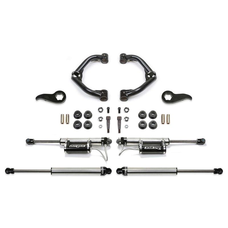 Fabtech 3.5″ Uniball UCA Lift Kit w/Dirt Logic 2.25 Shocks w/Reservoir for 2020-2024 GMC Sierra 2500 HD 4WD w/3.5″ lift