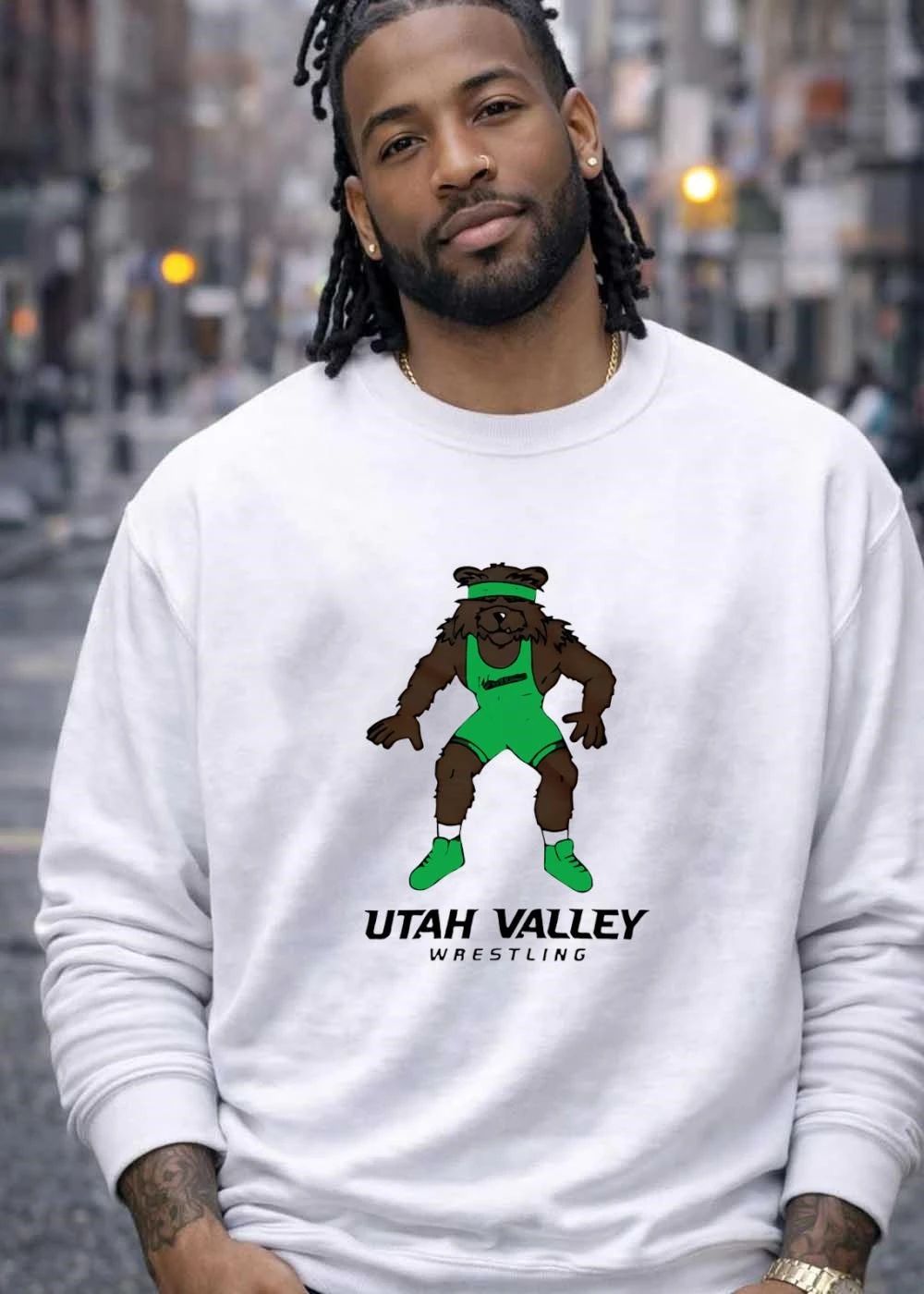 Utah Valley Wrestling Willy mascot shirt