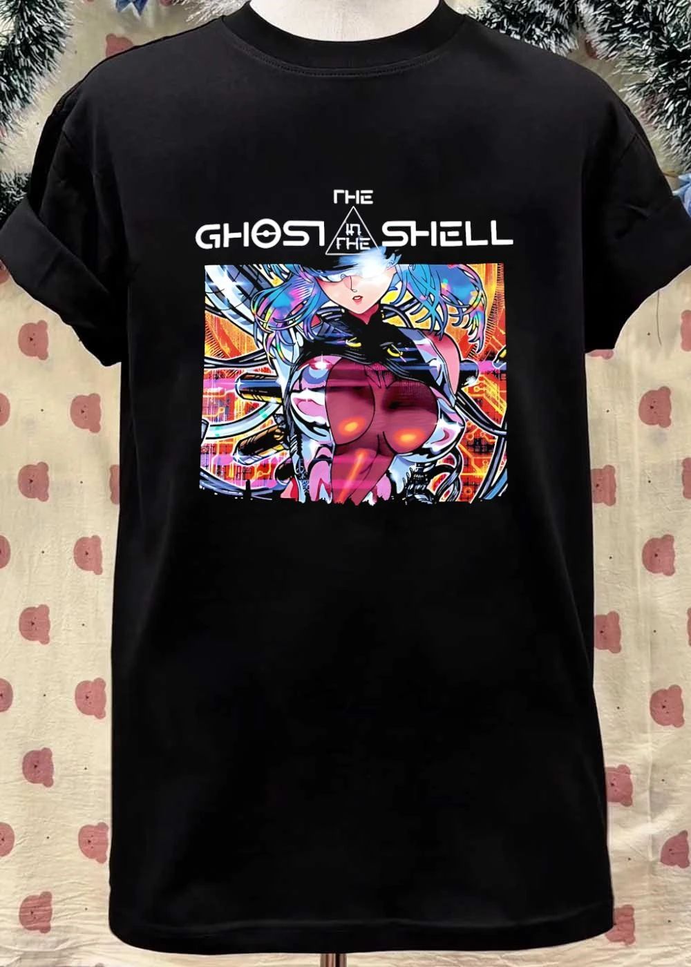 The Ghost in the Shell Anime Cyberpunk Illustration T-Shirt