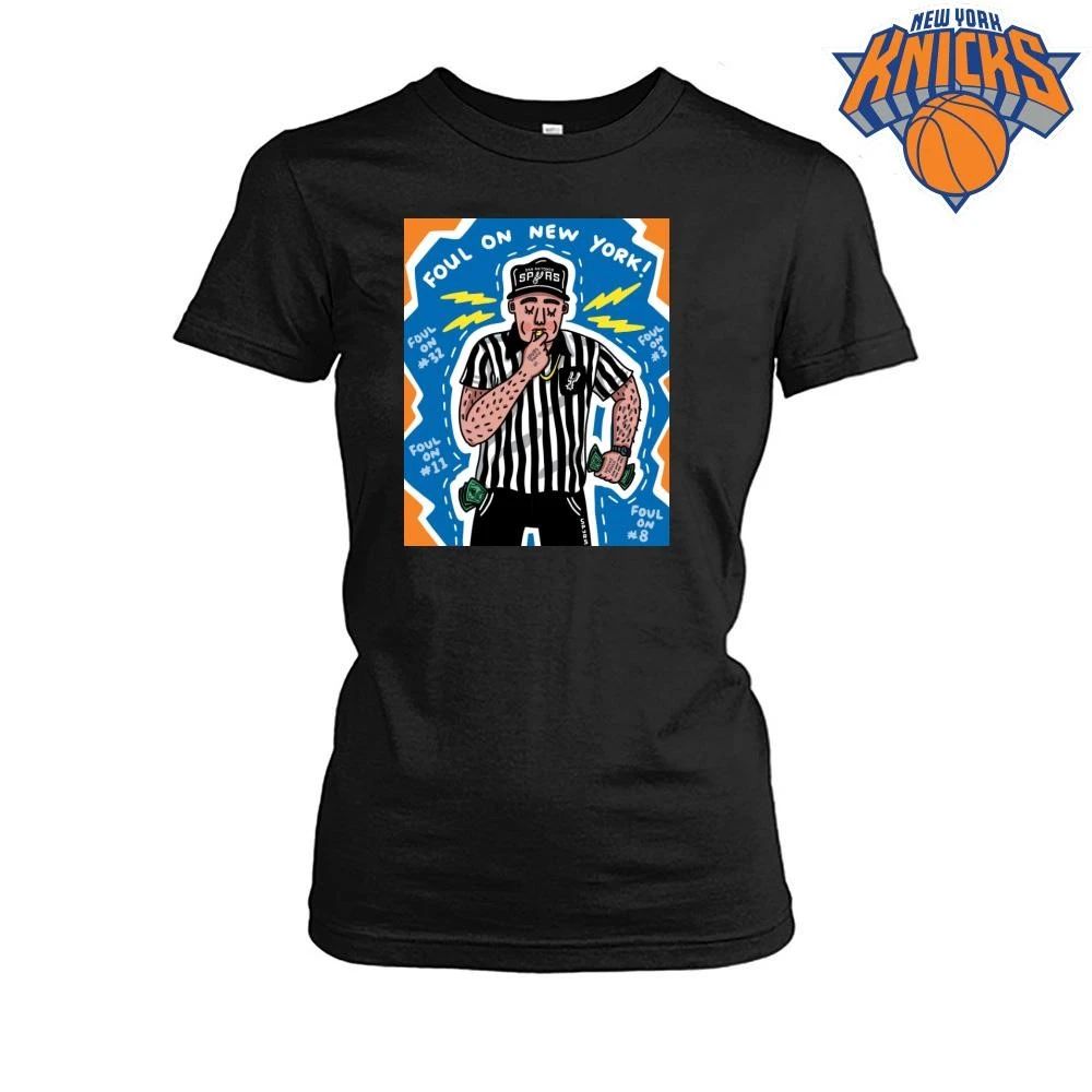 Foul On New York San Antonio Spurs Corrupt Referee Meme Basketball Fan 2026 NBA Finals Shirt