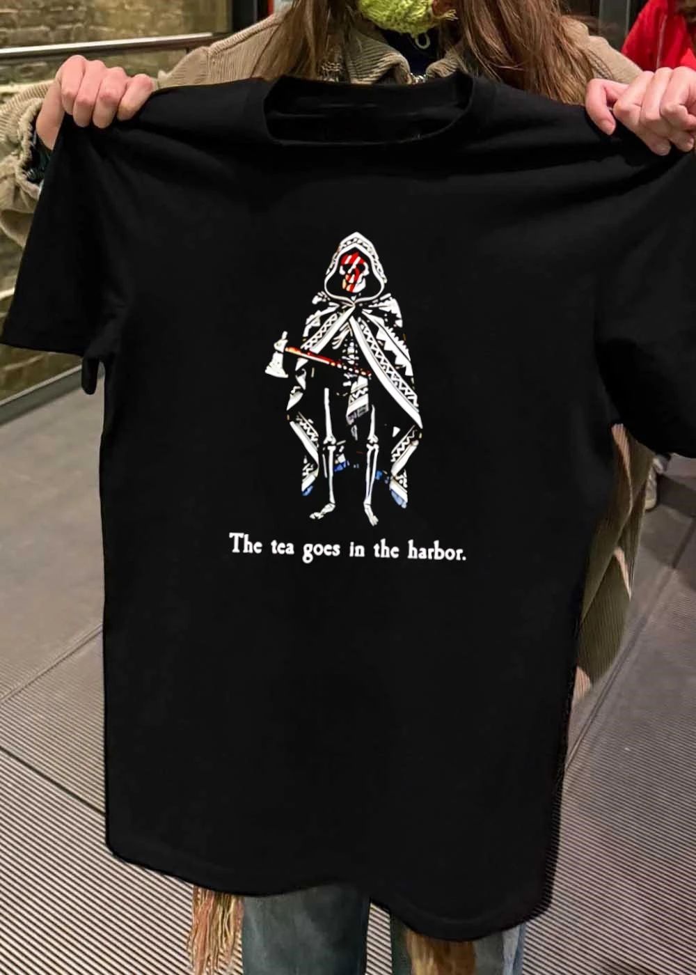 Grim Reaper Boston Tea Party The Tea Goes in the Harbor shirt