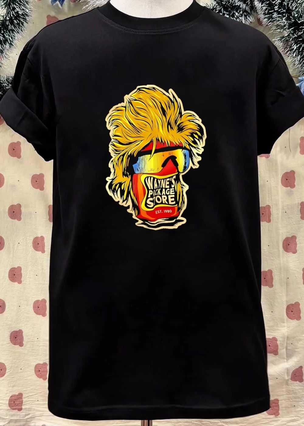 Wayne’s Package Store Est 1980 Mullet Hair and Sunglasses T-Shirt