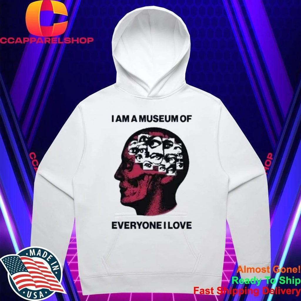 I Am A Museum Of Everyone I Love Red Skull Human Anatomy Optical Eyes Graphic Shirt