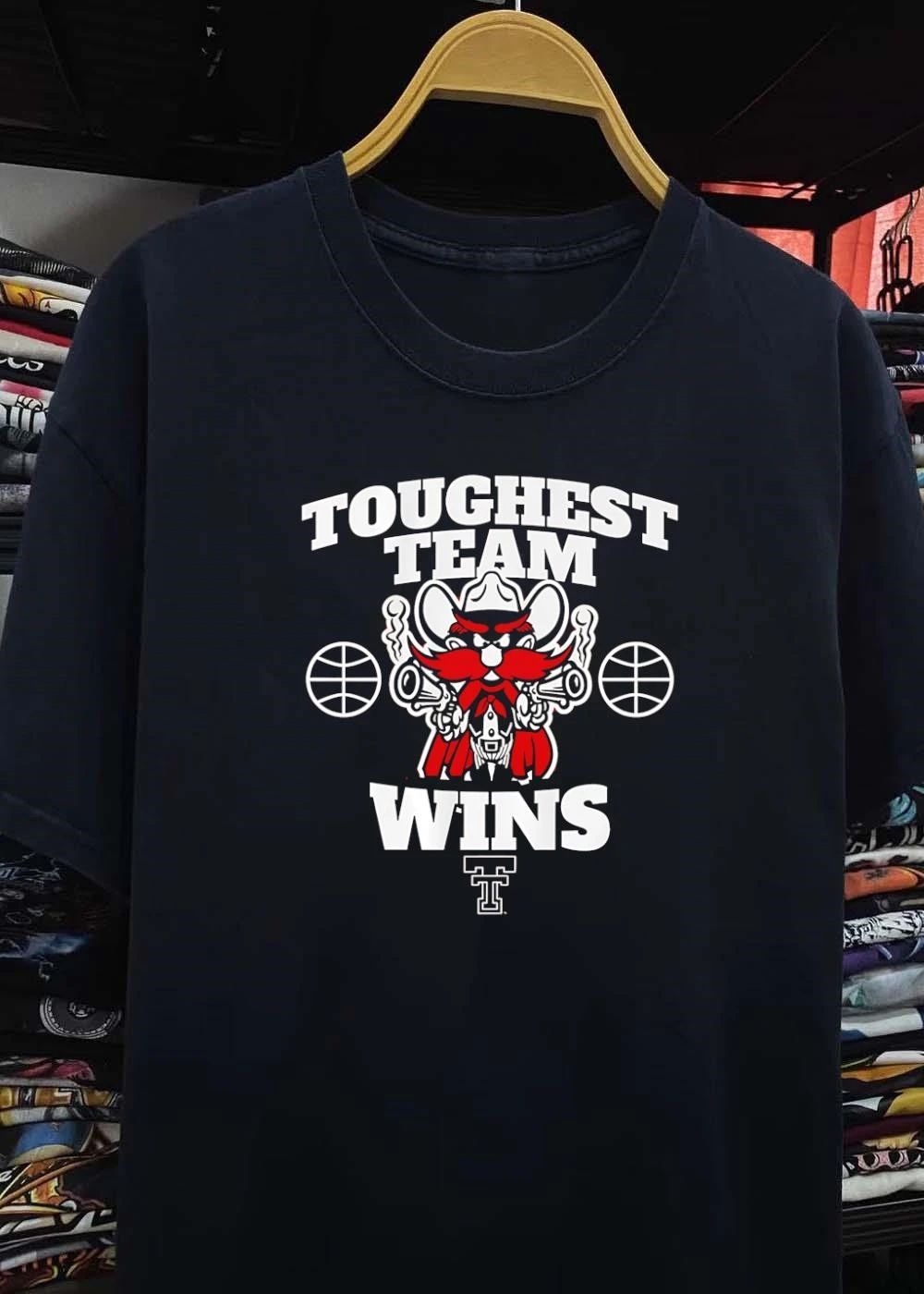 Texas Tech Basketball Toughest Team Wins Raider Red mascot shirt