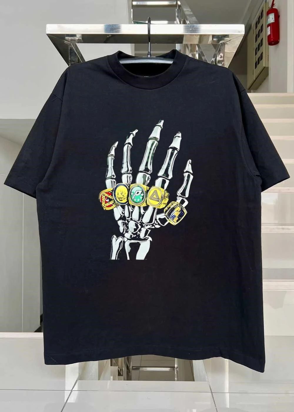 Palace Skeleton Hand Rings Graphic Print T-Shirt