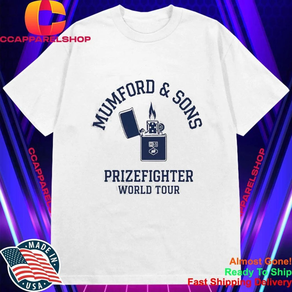 Mumford And Sons Prizefighter Tour 2026 North America Merch Logo Shirt