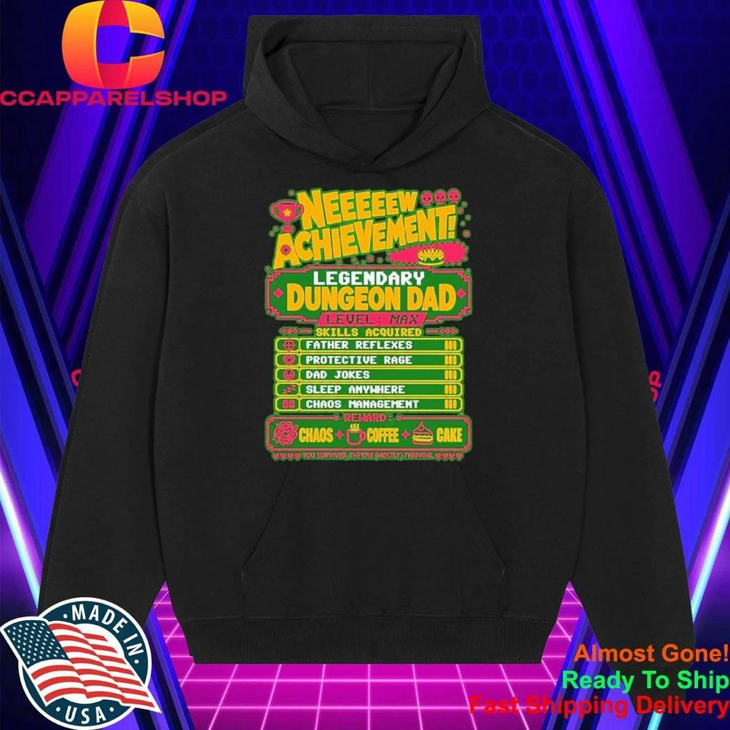 Legendary Dungeon Dad New Achievement Fathers Day Shirt