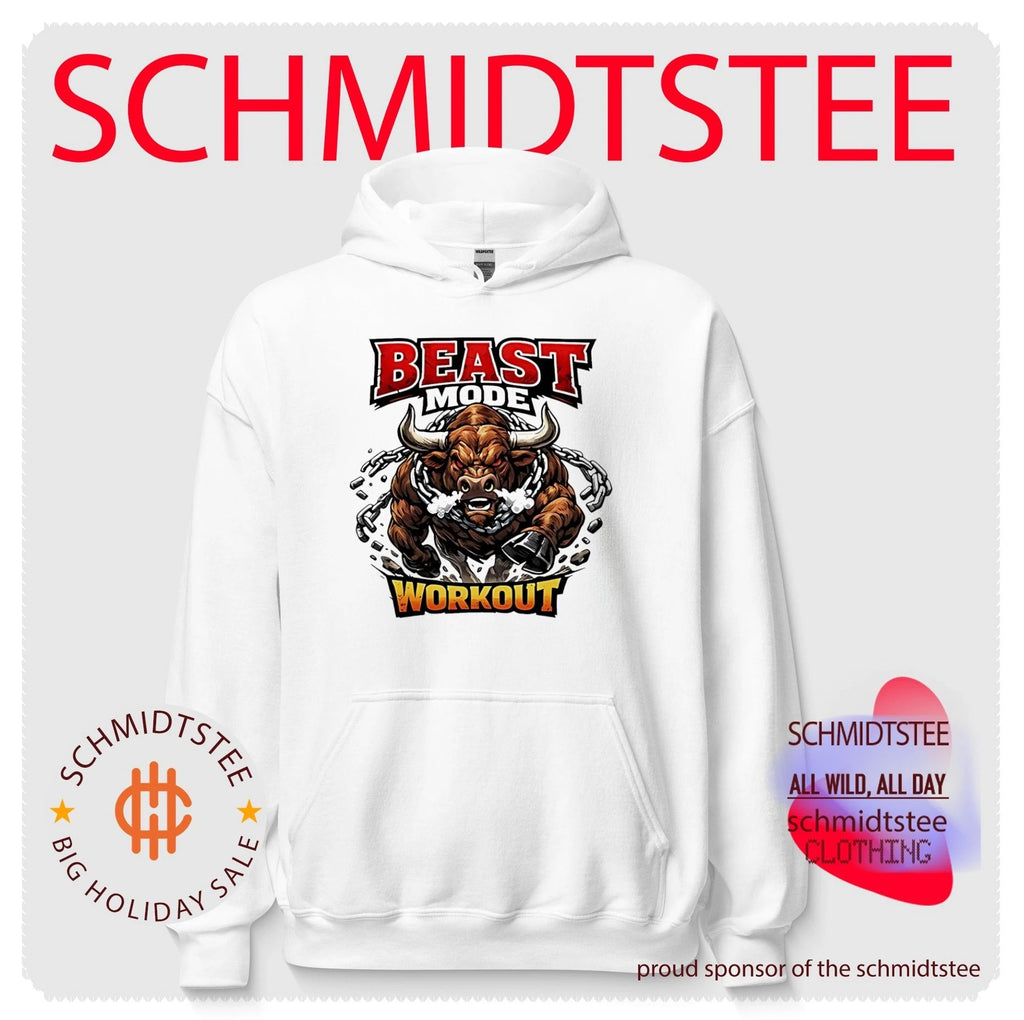 Beast mode workout illustrated bull with chains shirt