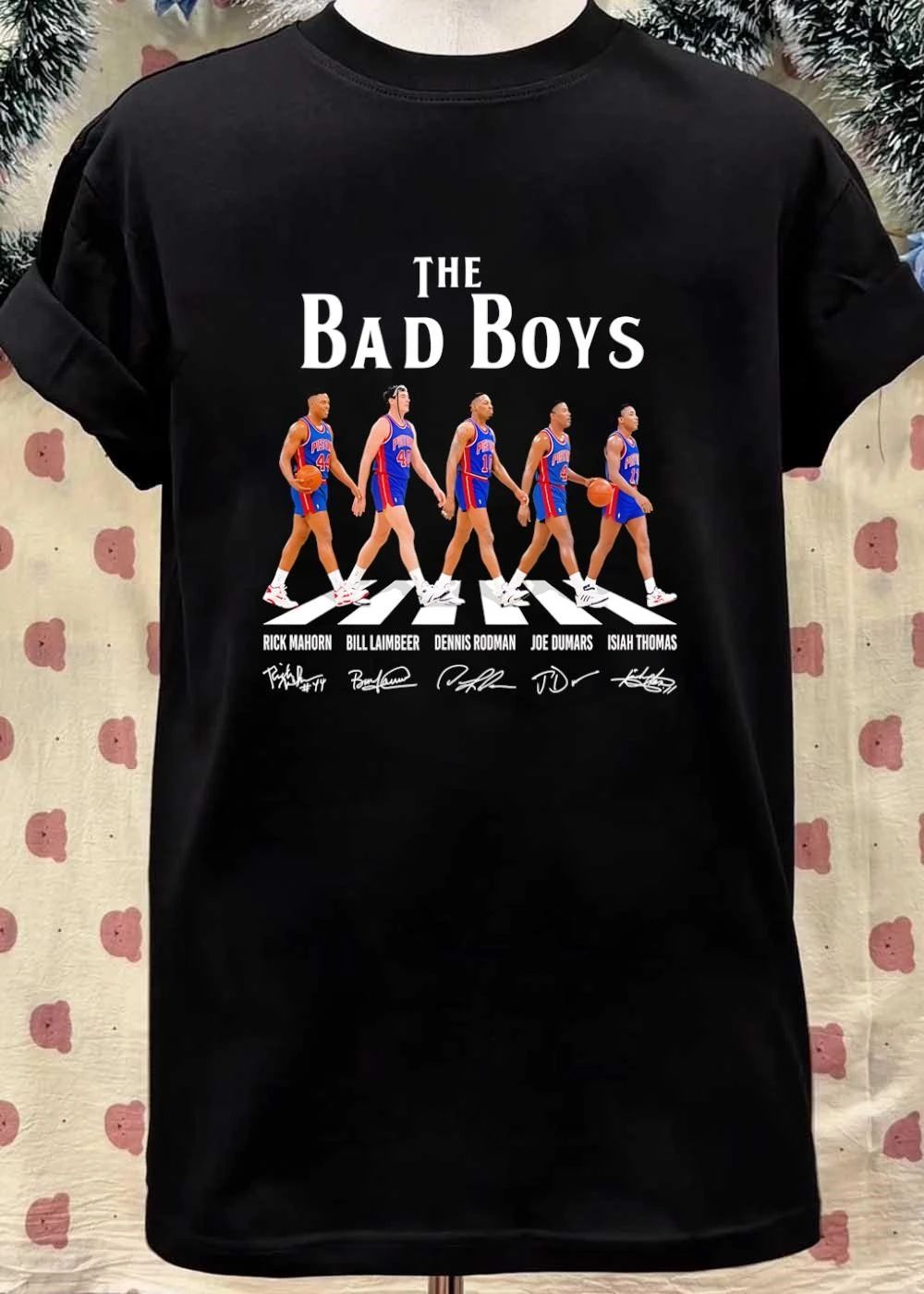 Rick Mahorn Bill Laimbeer Dennis Rodman Joe Dumars Isiah Thomas The Bad Boys Detroit Pistons T-Shirt