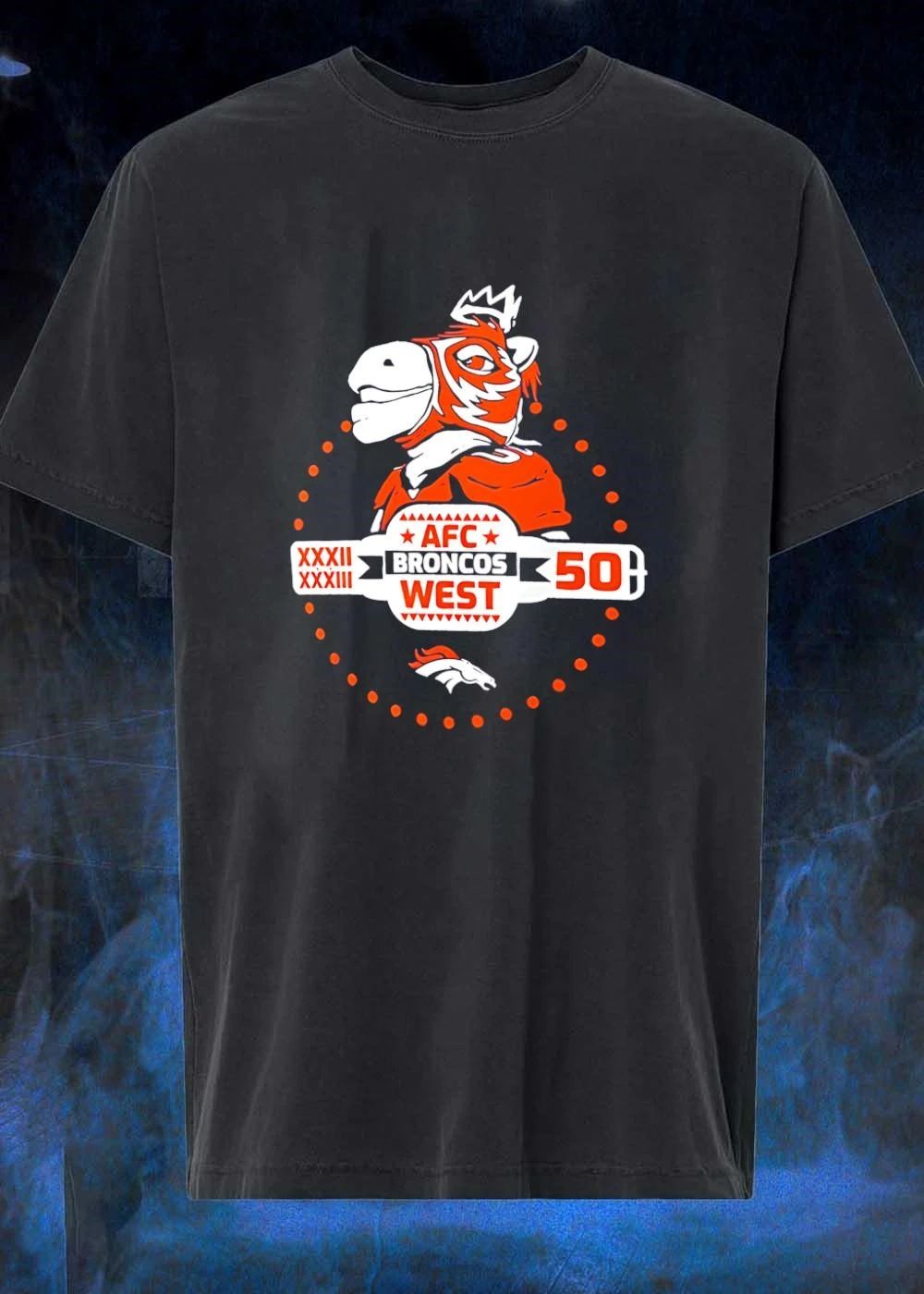 Broncos 50 Years AFC West XXXII XXXIII Celebration T-Shirt