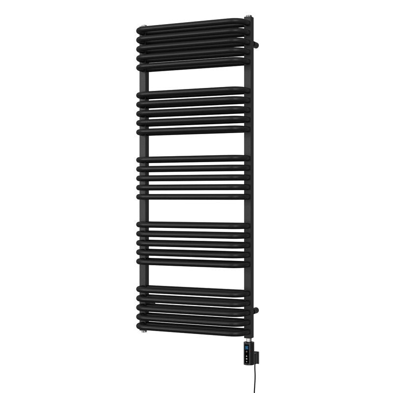 Crossmoor – Black Electric Towel Rail H1269mm x W500mm 900w Thermostatic WIFI
