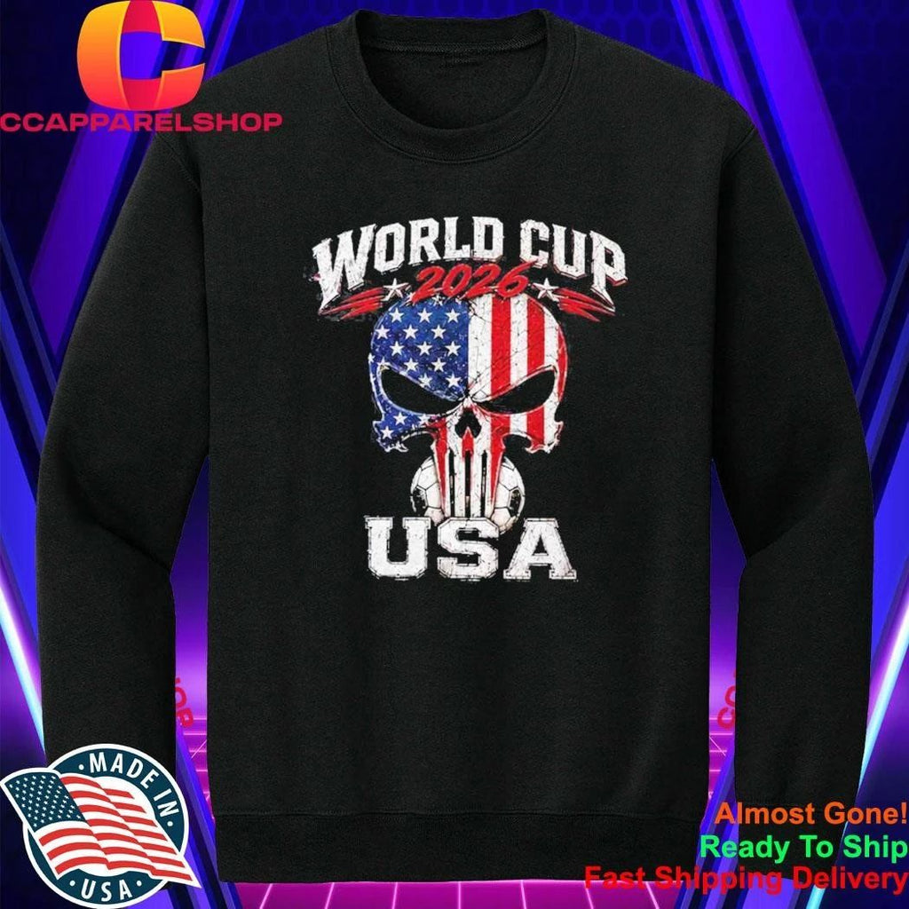 World Cup 2026 USA Flag Skull Shirt