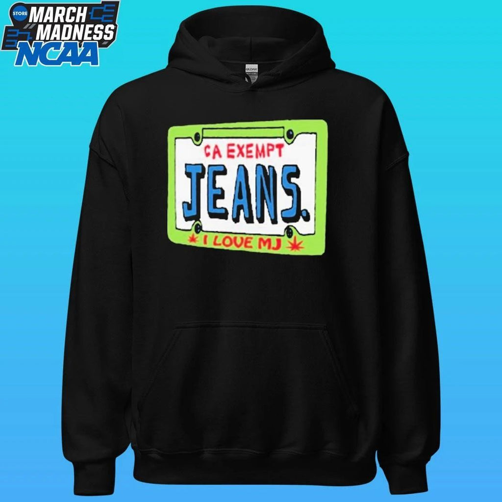 Mom Jeans I Love Mj Ca Exempt Car Plate Shirt