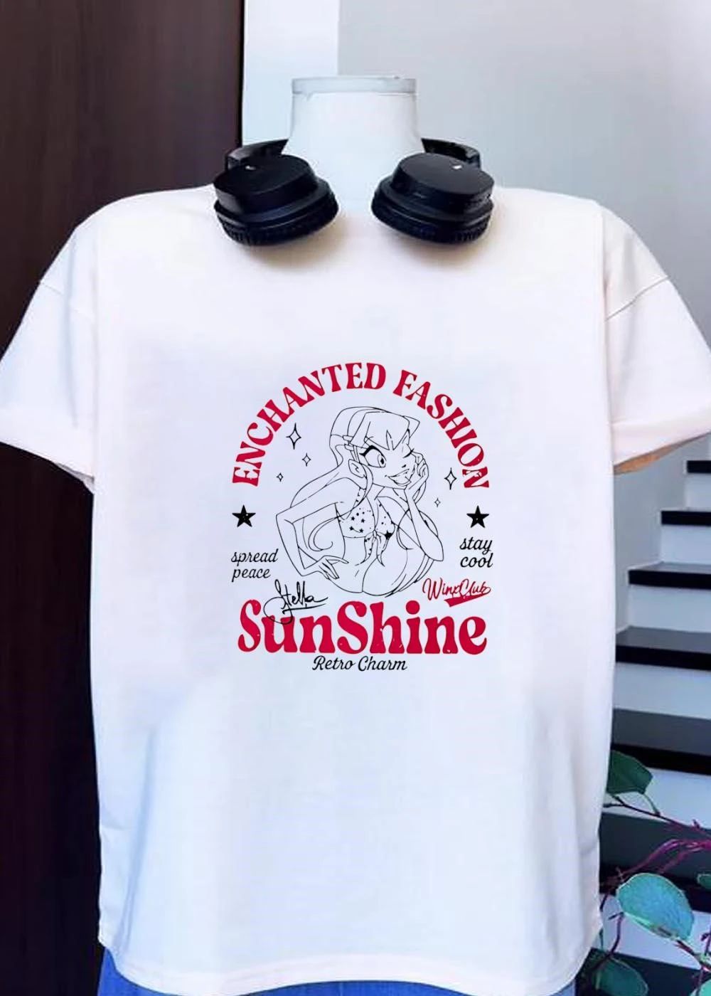 Stella Spread Peace Stay Cool SunShine Enchanted Fashion Retro Charm T-Shirt