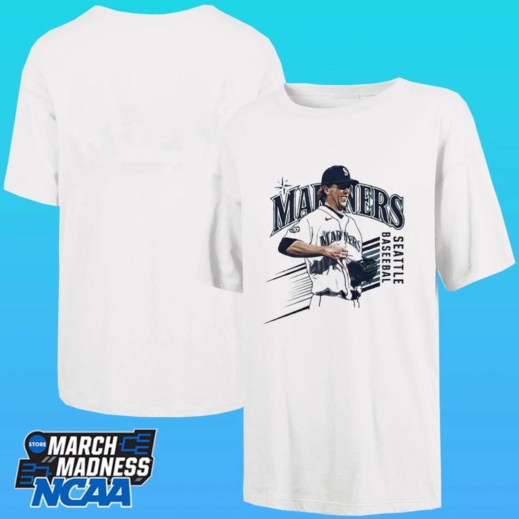 Mariners Logan Gilbert Baseball Pitcher Catches Ball In Shirt