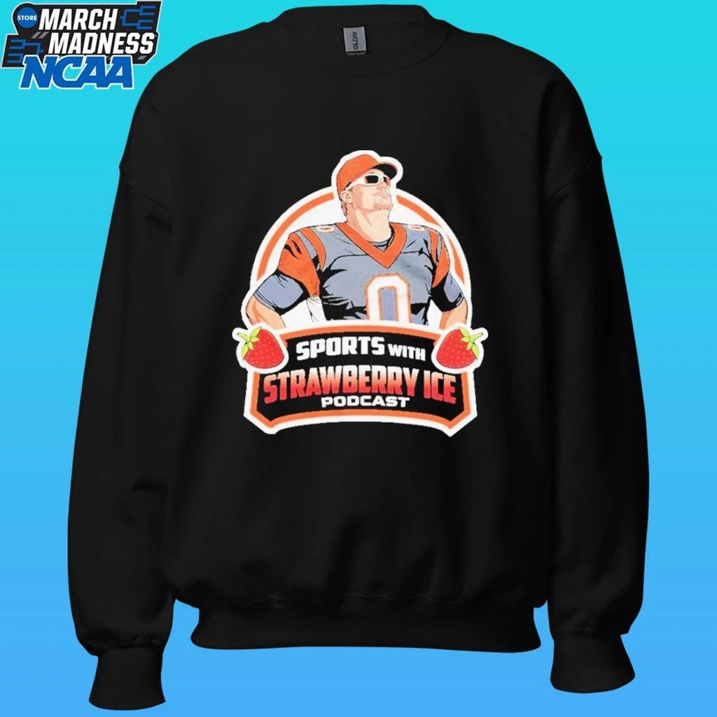 Football Sports With Strawberry Ice Podcast Shirt