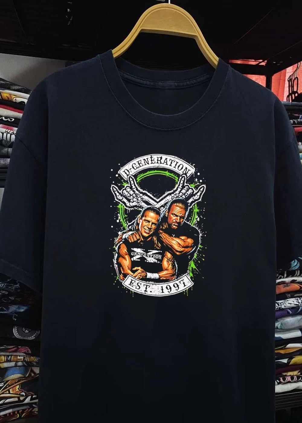 D-Generation X Shawn Michaels and Triple H Arm Around Each Other D-GENERATION X EST 1997 T-Shirt