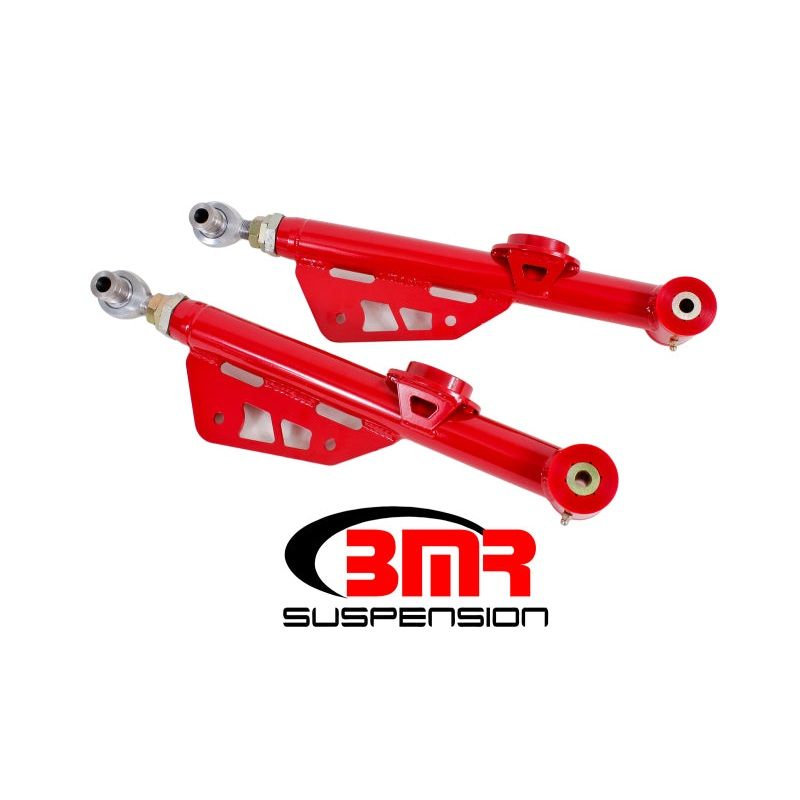 BMR 99-04 Mustang On-Car Adj. Lower Control Arms / Rod End Combo (Polyurethane) – Red