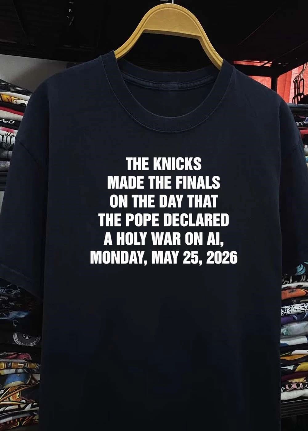 Knicks Finals Pope Declared Holy War AI 2026 Shirt