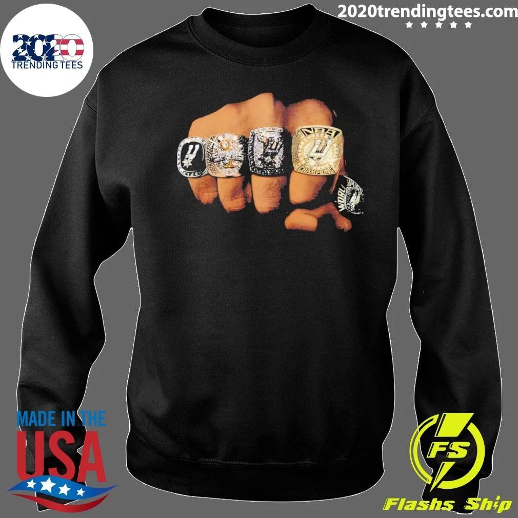 San Antonio Spurs 5 Rings Champions Legacy Signature Basketball Shirt