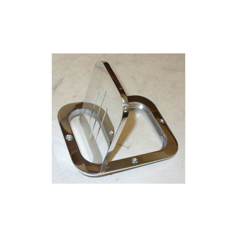 Brothers Trucks Billet Fuel Door-W/ Ball Milling-Polished-Rectangle