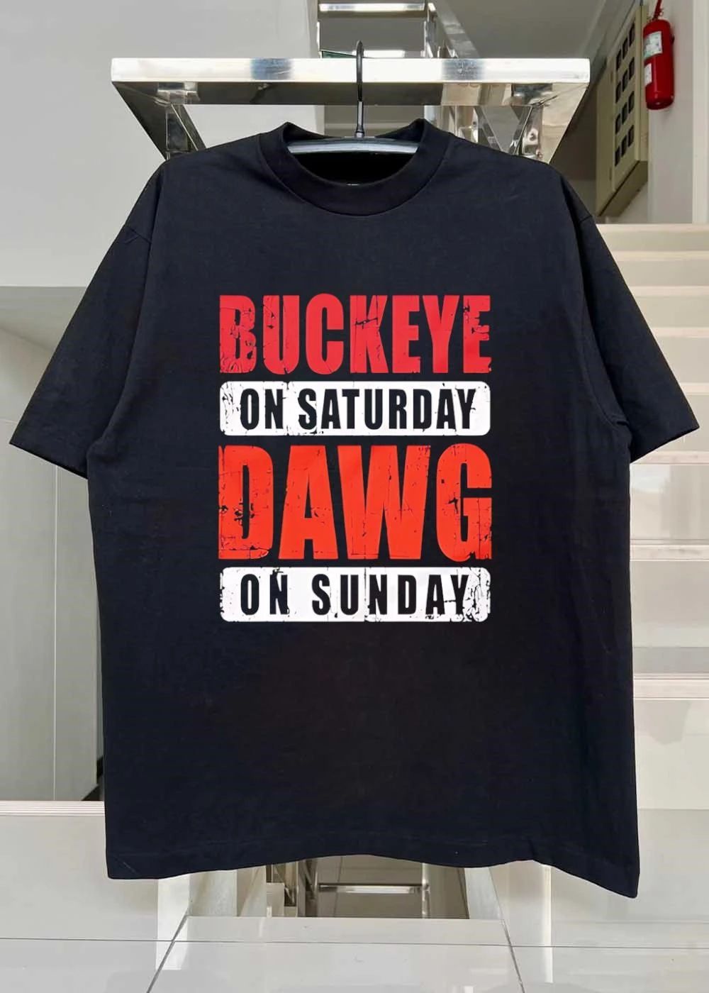 Buckeye on Saturday Dawg on Sunday Football shirt