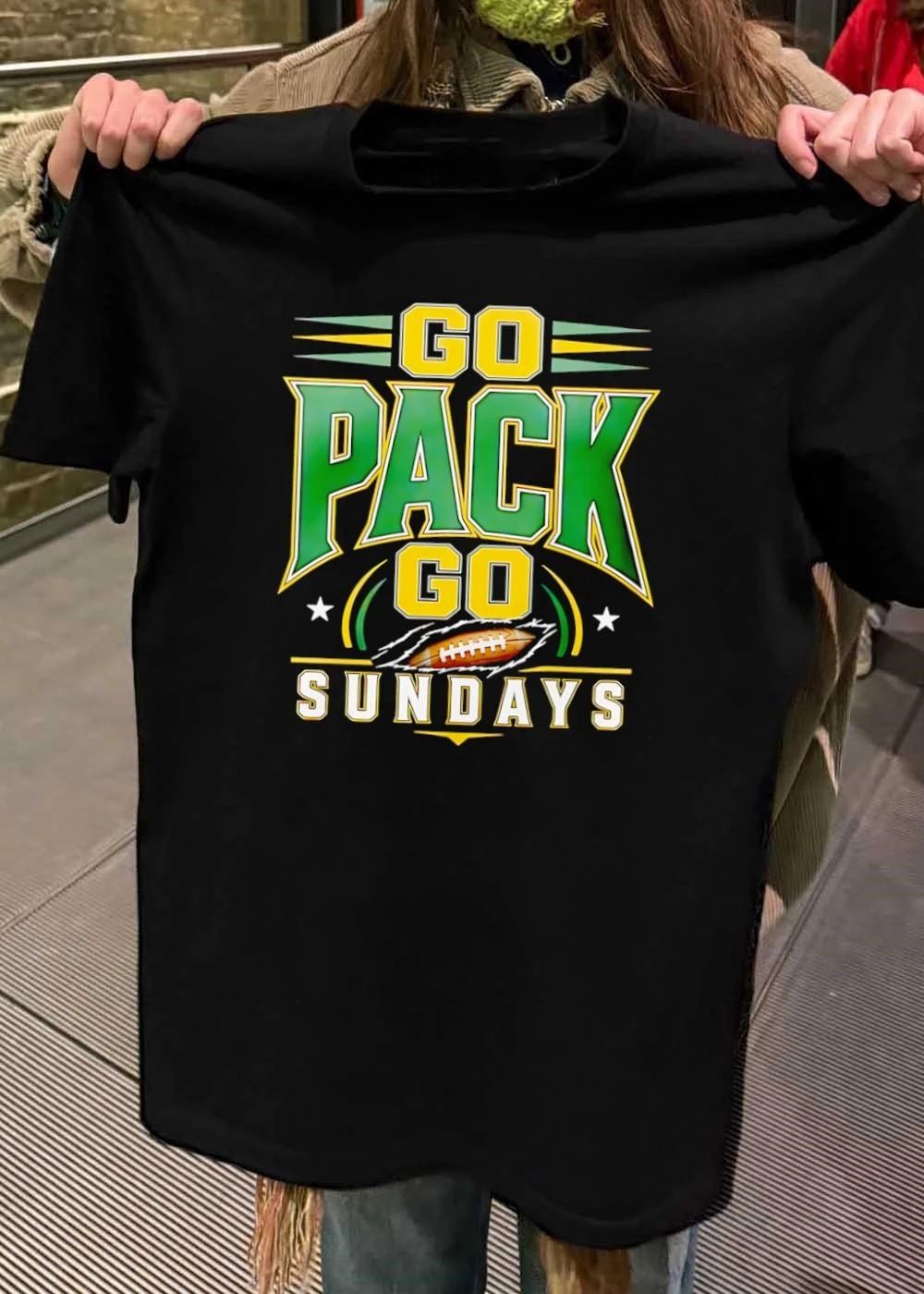 Go Pack Go Sundays Green Bay Packers T-Shirt