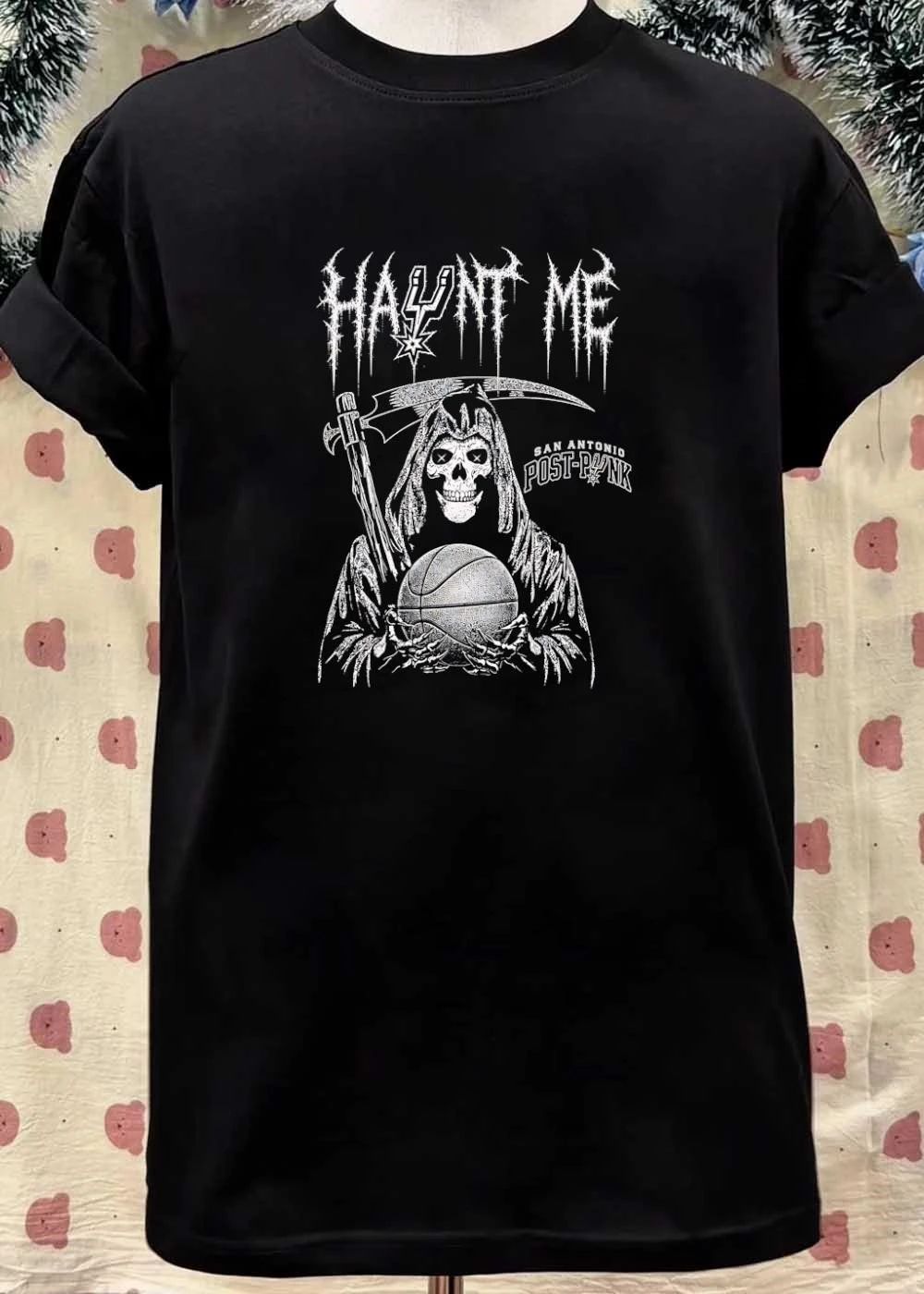 Haunt Me Grim Reaper Basketball San Antonio Spurs Post-Punk T-Shirt