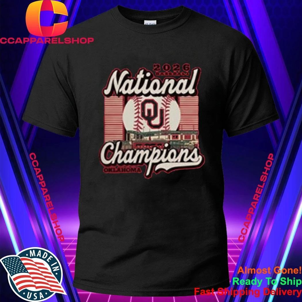 Oklahoma Sooners 2026 NCAA Division I Baseball Men’s National Champions Stadium Shirt
