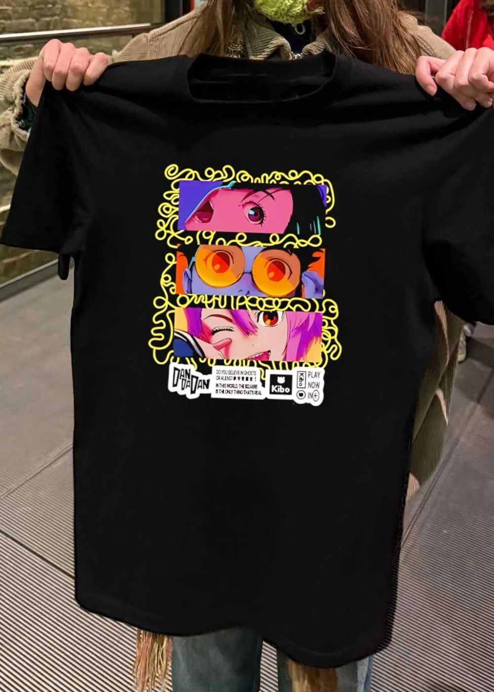 Dandadan Anime Manga Okarun Momo Ayase Jiji Ghosts Aliens Bizarre Real Kibo Shirt
