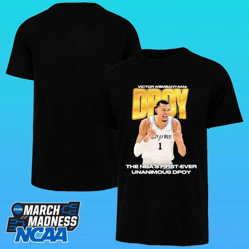 Dpoy Victor Wembanyama 2026 The Nba First-ever Unanimous Defensive Player Of The Year Shirt