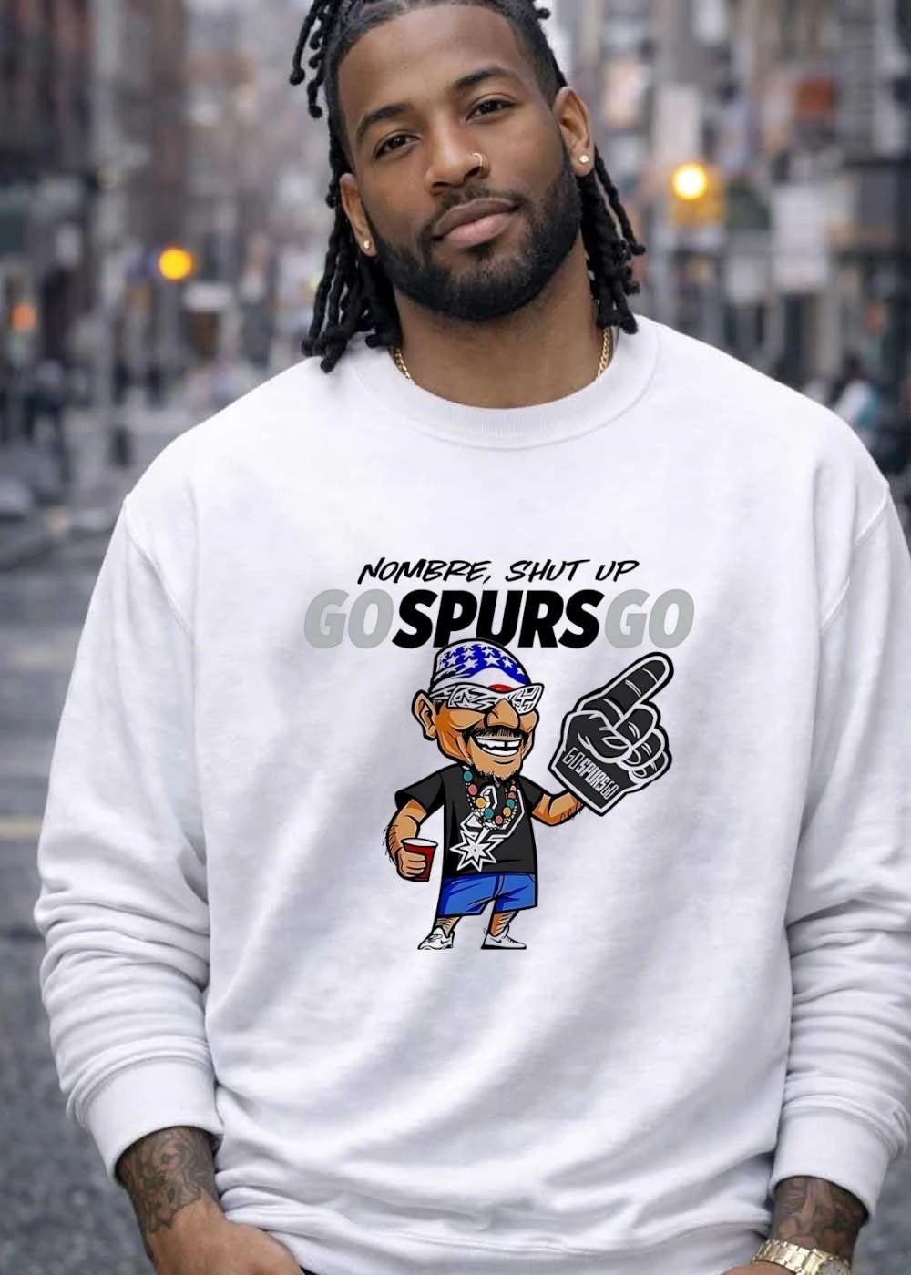 San Antonio Spurs Fan Hombre Shut Up Go Spurs Go Shirt