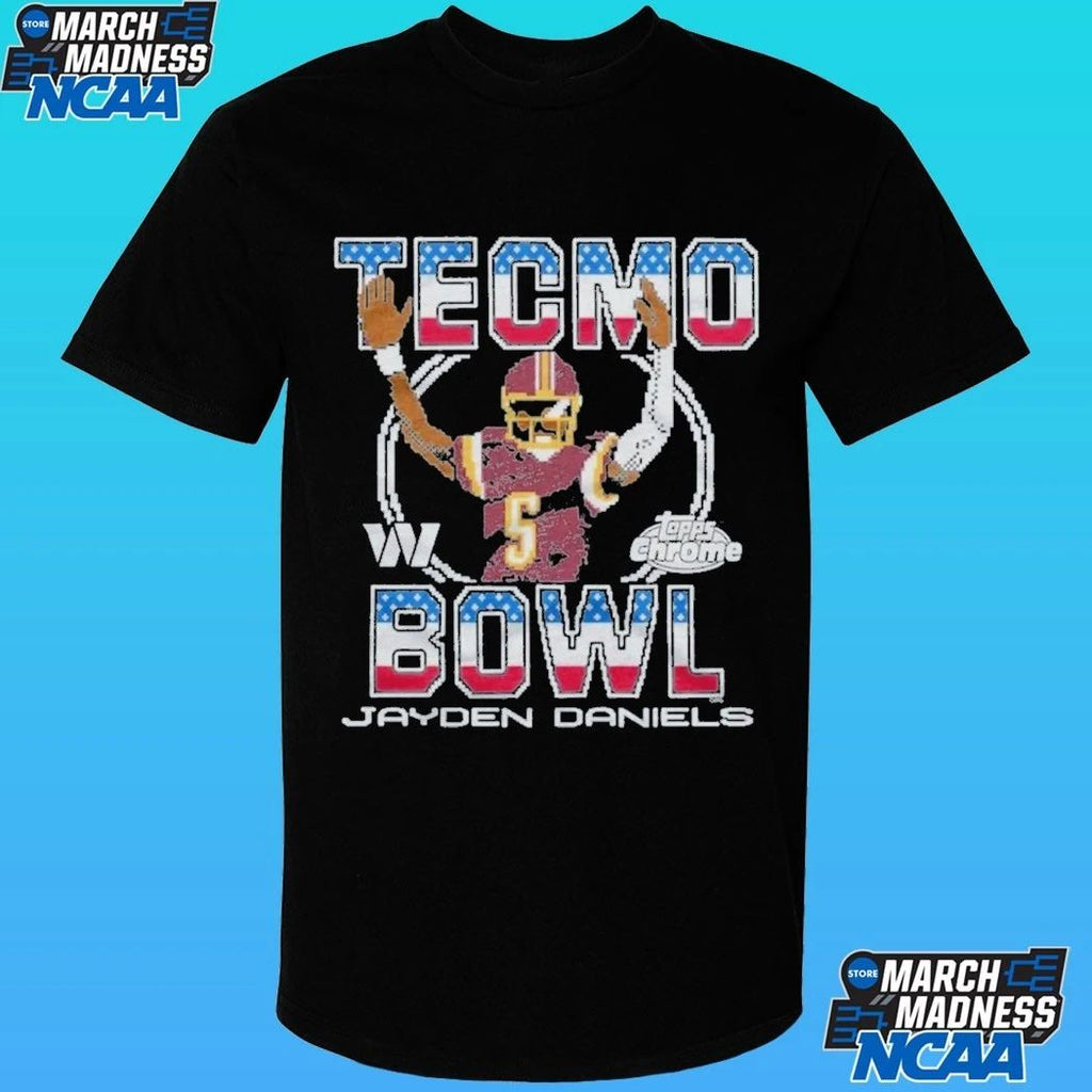 Jayden Daniels Tecmo Bowl Washington Commanders Topps Chrome Shirt