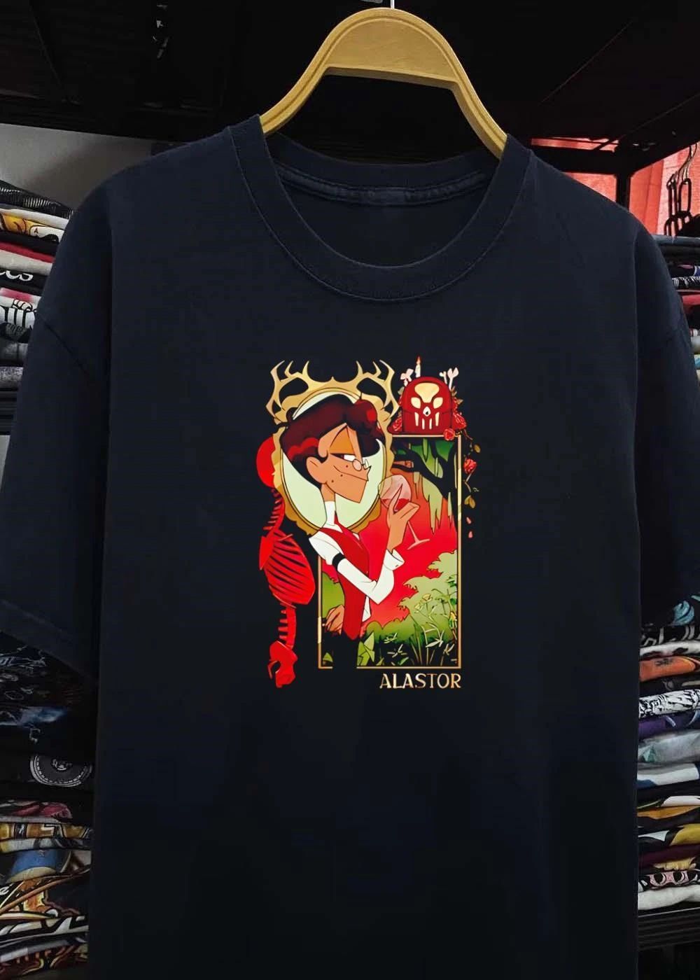 Alastor Wine Lover Elegant Swamp Vibe Portrait T-Shirt