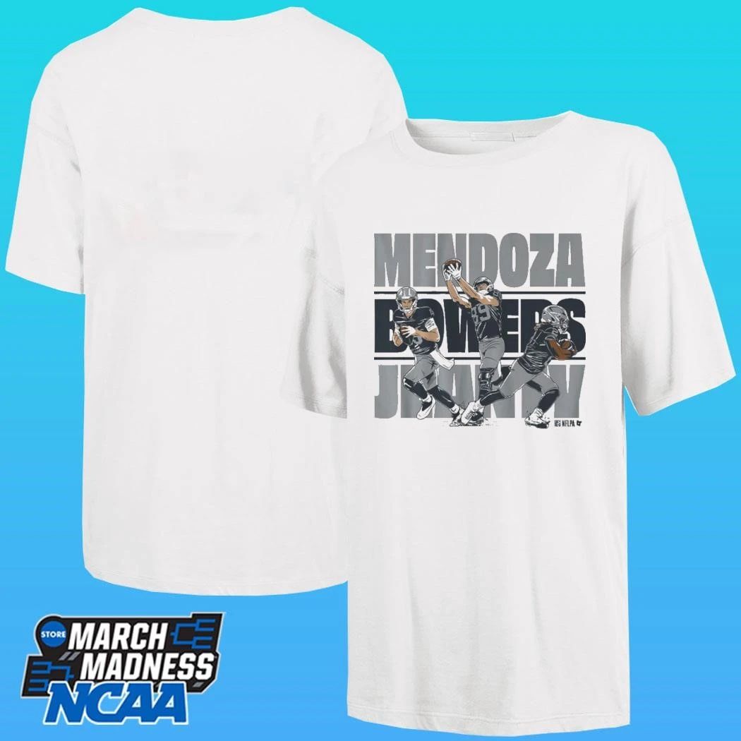 Fernando Mendoza Ashton Jeanty & Brock Bowers Las Vegas Trio Shirt