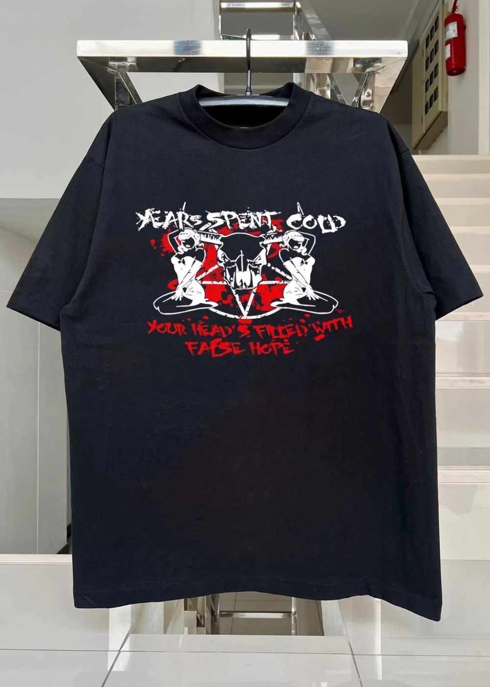 Years Spent Cold Skull Pentagram Women Your Head Is Filled with False Hope T-Shirt