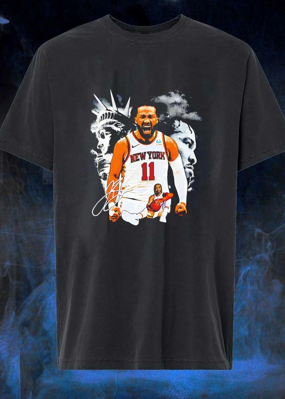 New York 11 Jalen Brunson Statue Liberty Signature Shirt