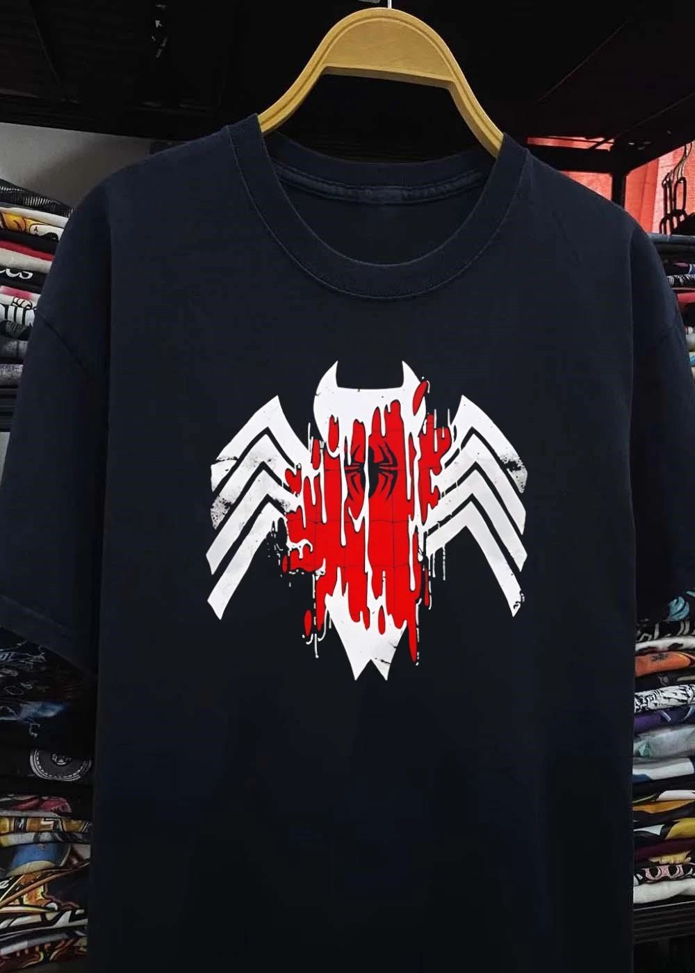 Venom Symbiote Dripping Spider-Man Logo Shirt