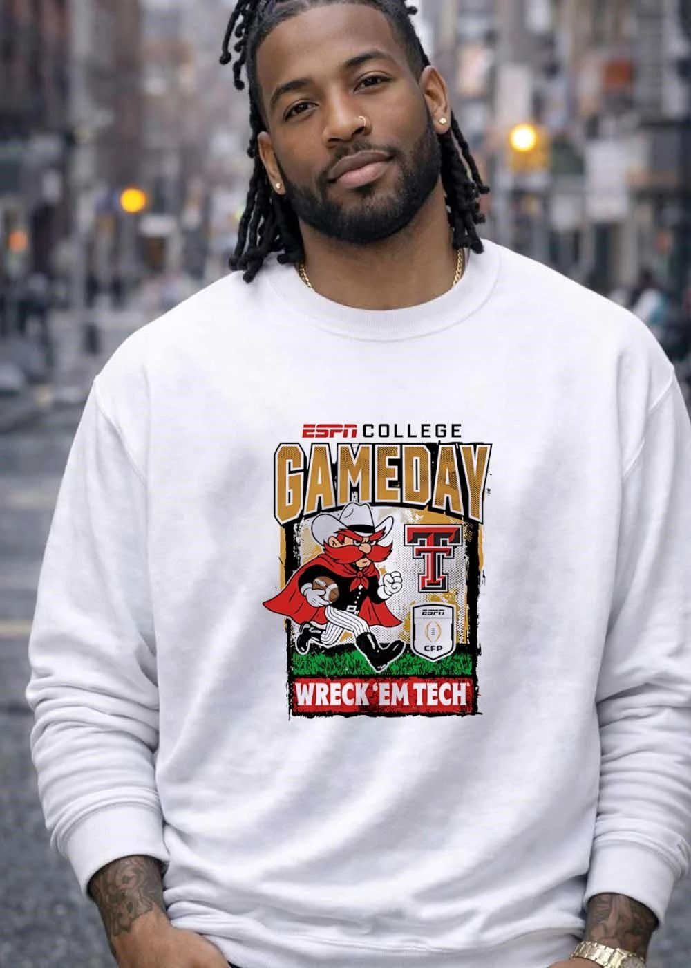 ESPN College GameDay Texas Tech Red Raider Running Football T-Shirt