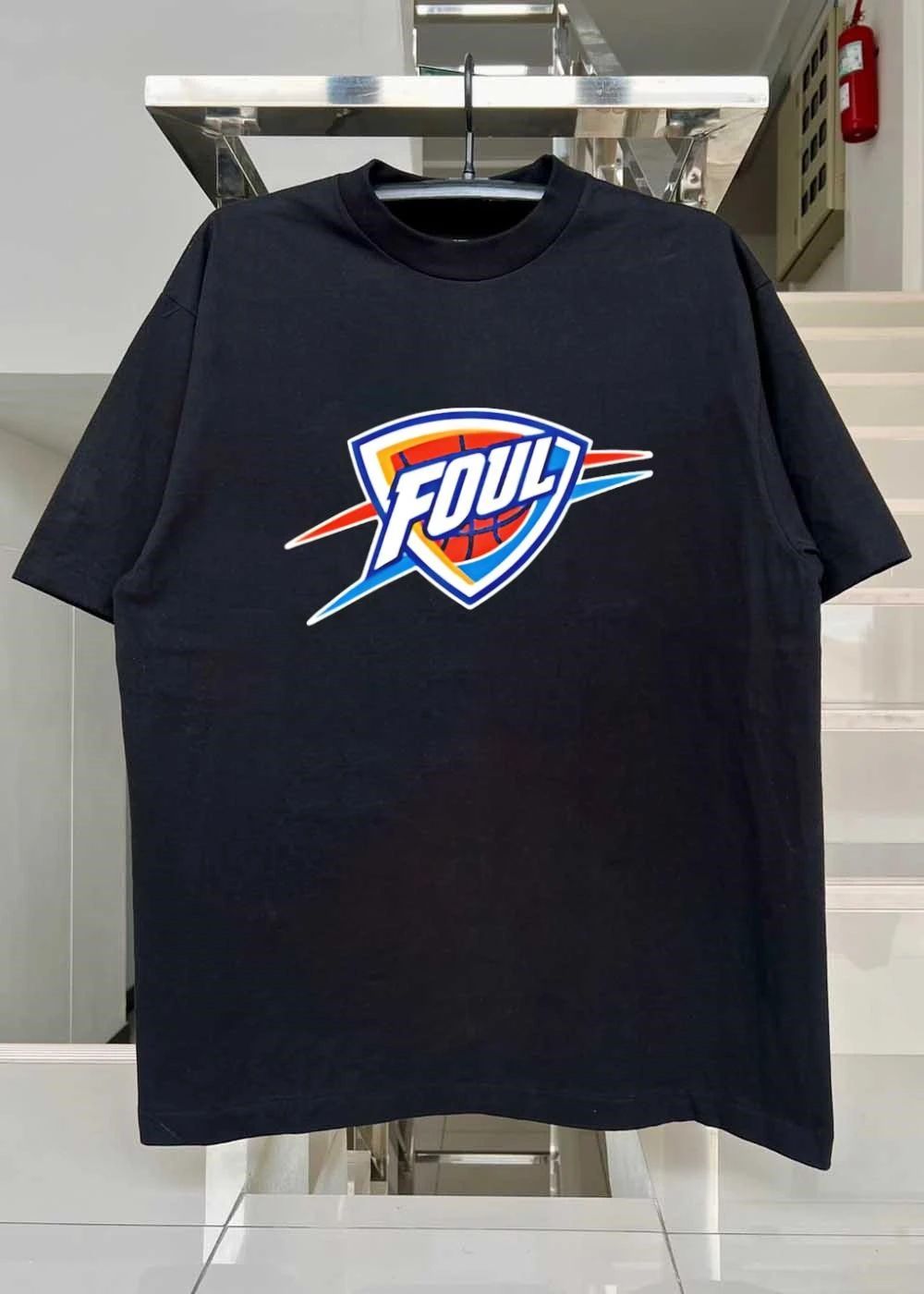 Oklahoma City Thunder NBA Basketball team fan apparel Foul logo sport shirt