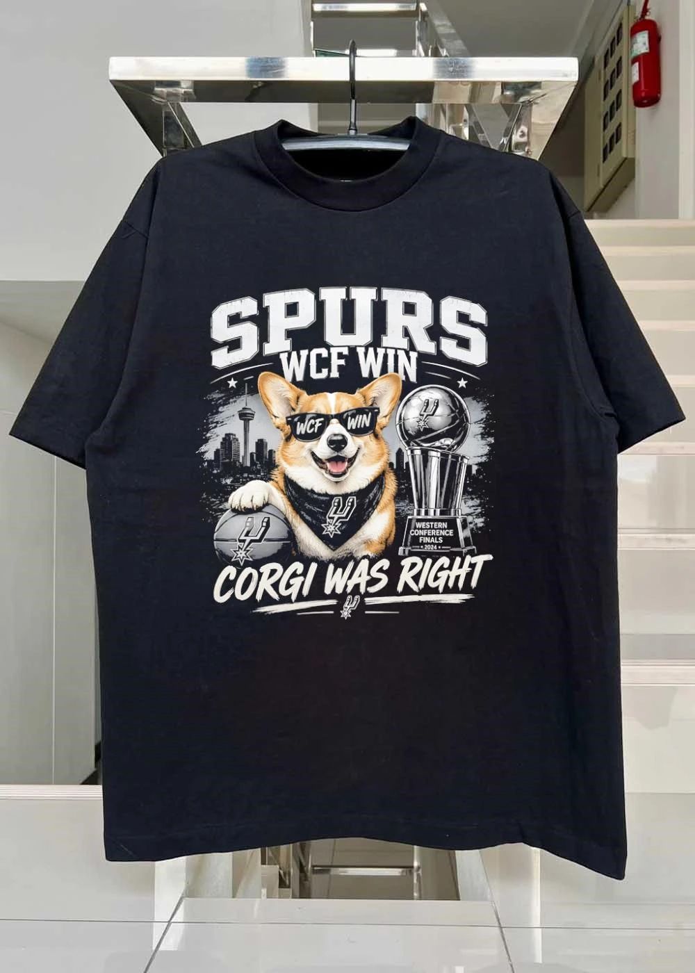 Corgi Was Right Spurs WCF Win Western Conference Finals 2024 T-Shirt