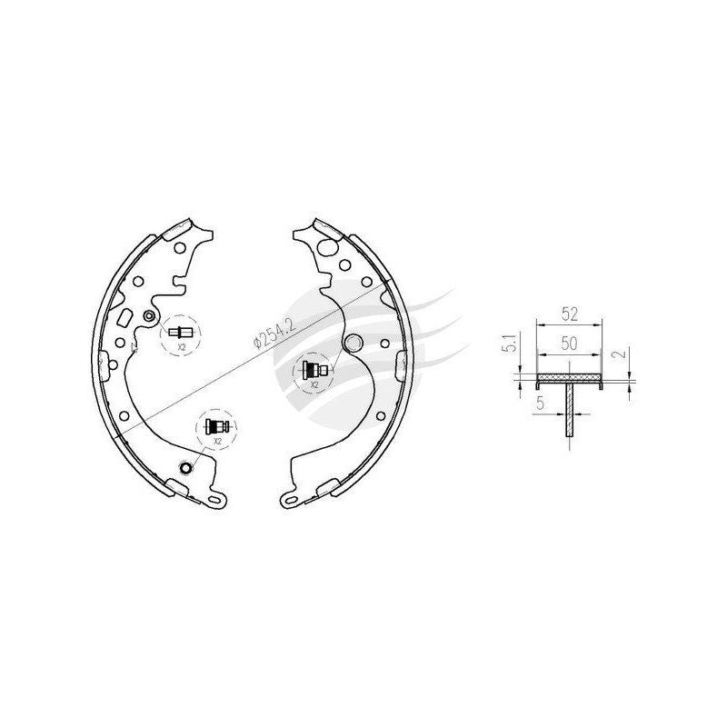 Bremtec Trade-Line Ceramic Brake Shoes TLS1847