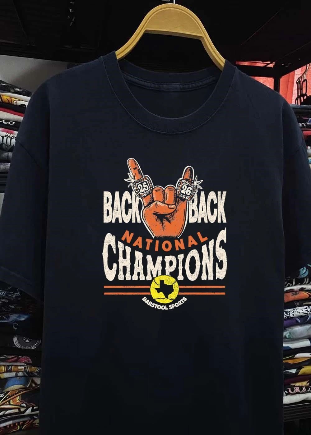 Back To Back National Champions 25-26 Texas Softball Barstool Sports shirt