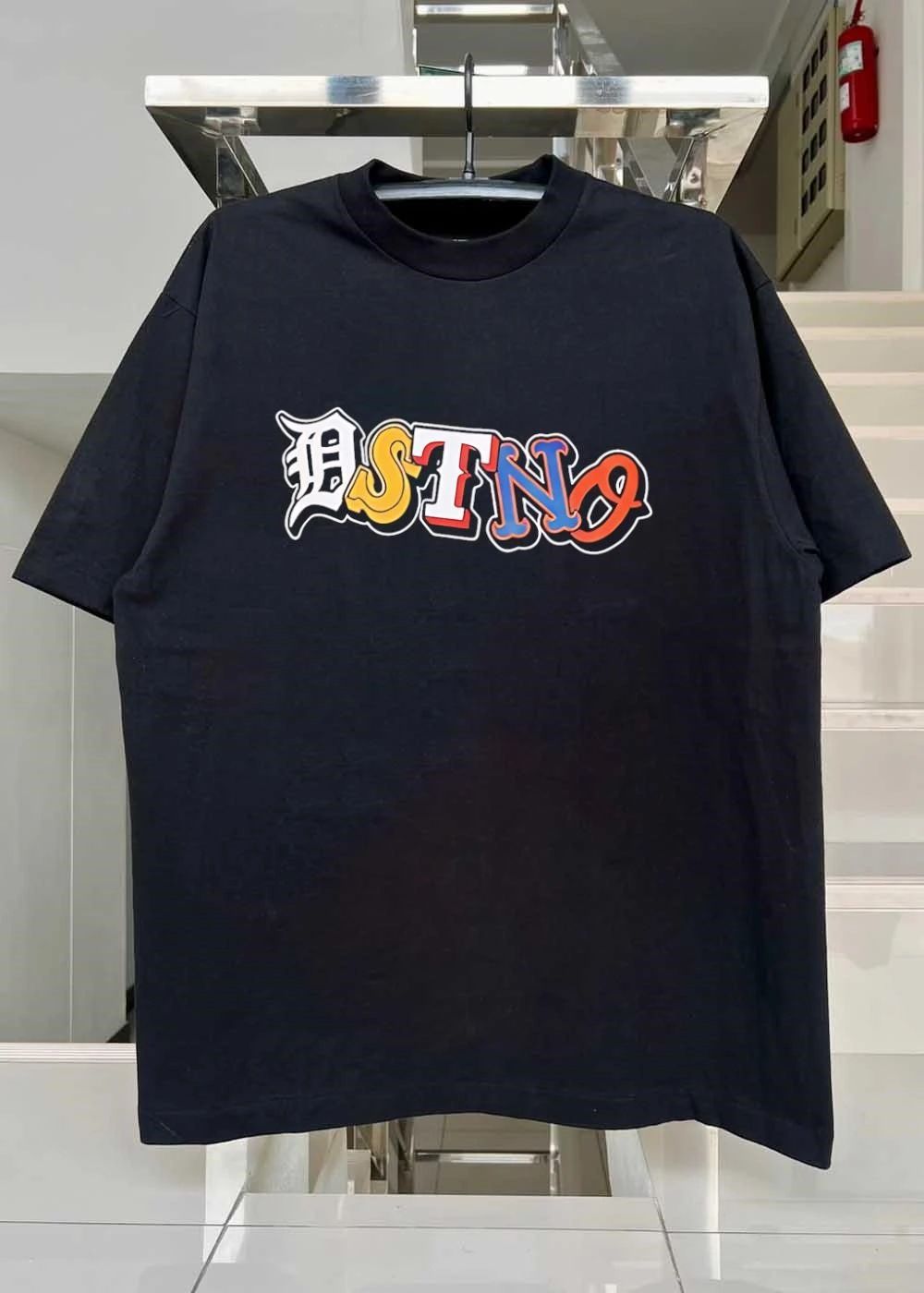 DSTNO Detroit Tigers Yellow White Navy Orange MLB Team Logo T-Shirt