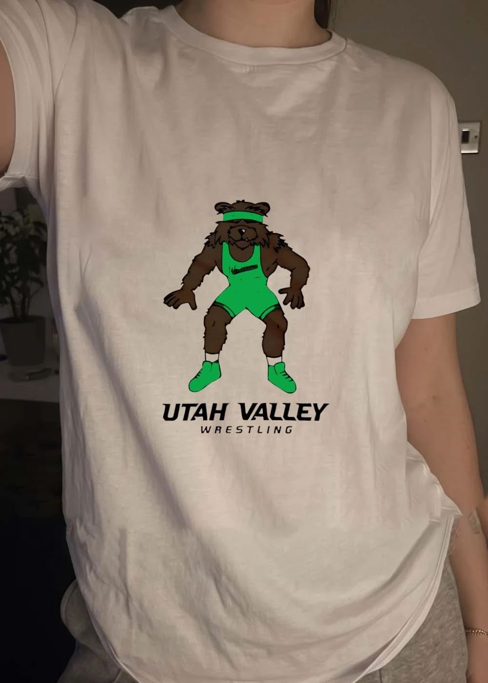 Utah Valley Wrestling Willy mascot shirt