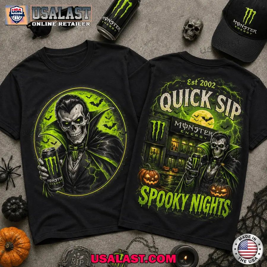 Monster Energy Quick Sip Spooky Night Halloween 2026 T-Shirt
