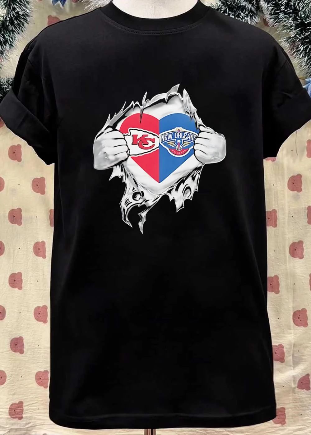 KC Pelicans Heart Ripped Open T-Shirt