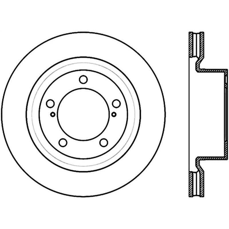 StopTech Sport Slot 08-12 Toyota Sequoia / 07-12 Tundra Slotted Left Front CRYO Rotor