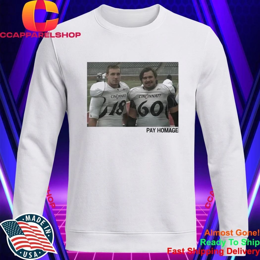Brandon Borders Wear Travis Kelce 18 and Jason Kelce 60 Cincinnati Bearcats Shirt