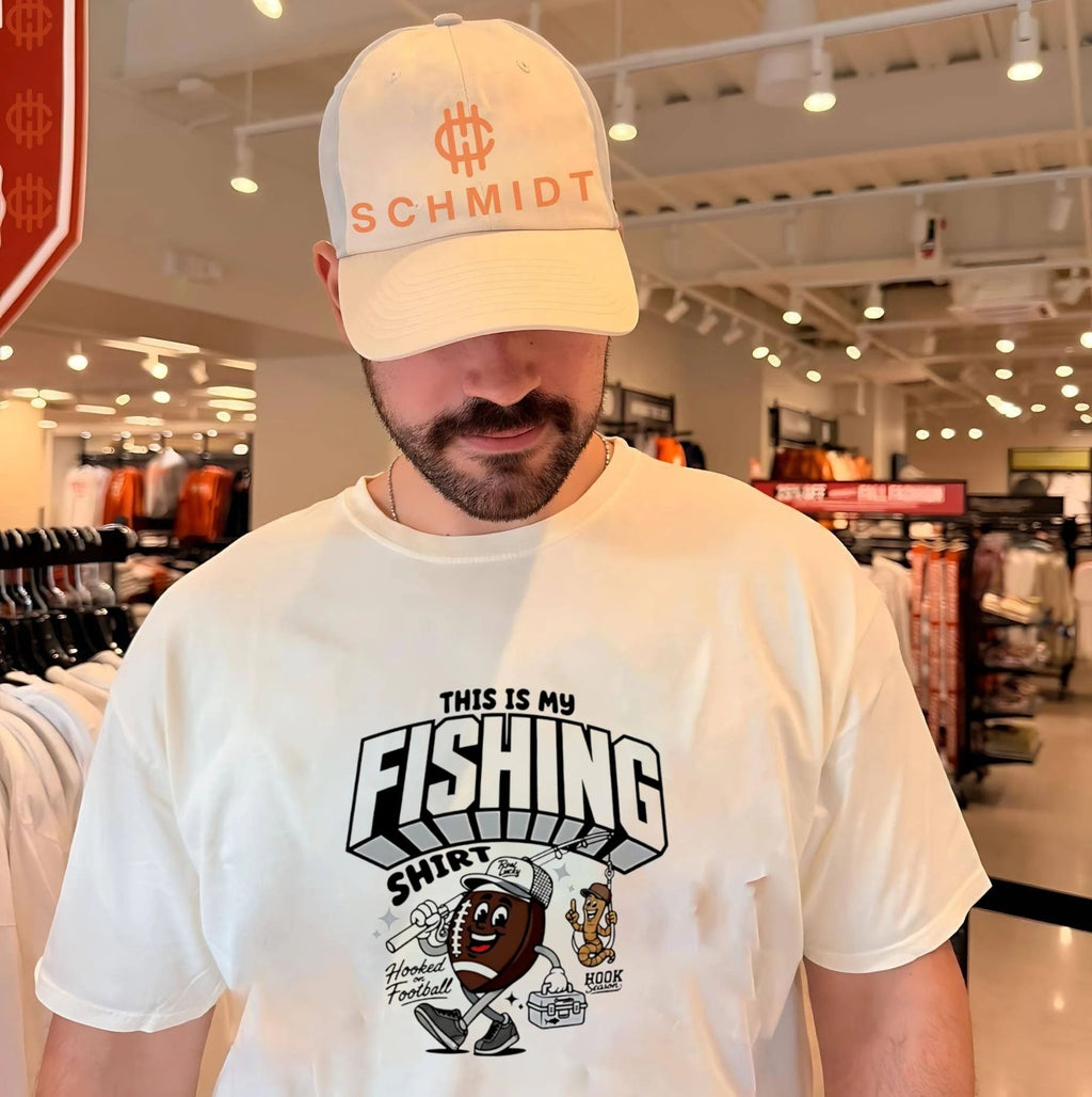 This is my fishing hooked on football shirt